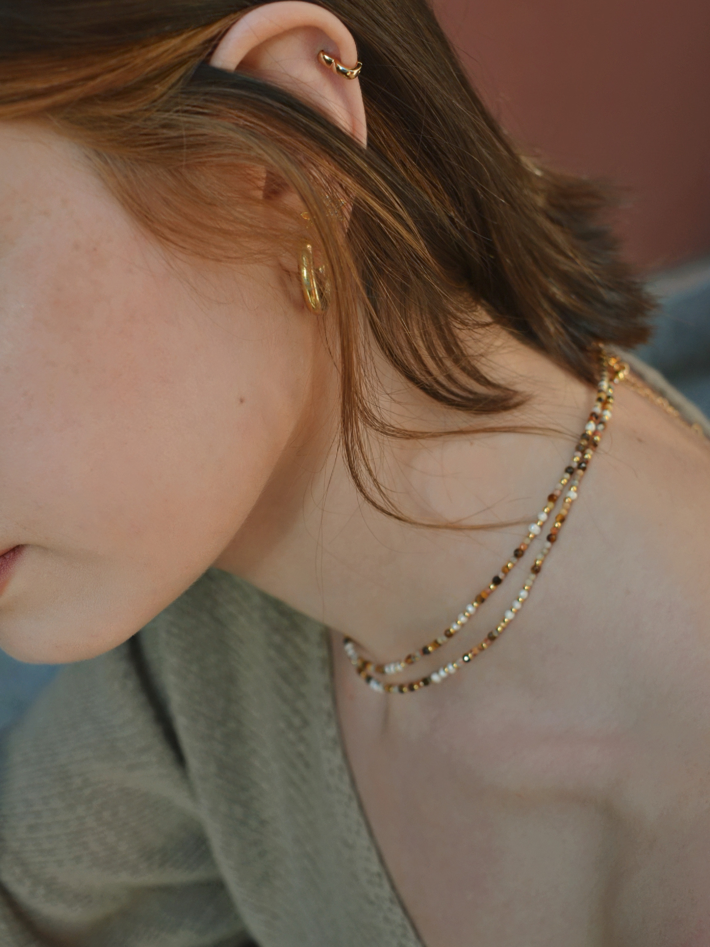 Agate&Pearl necklace