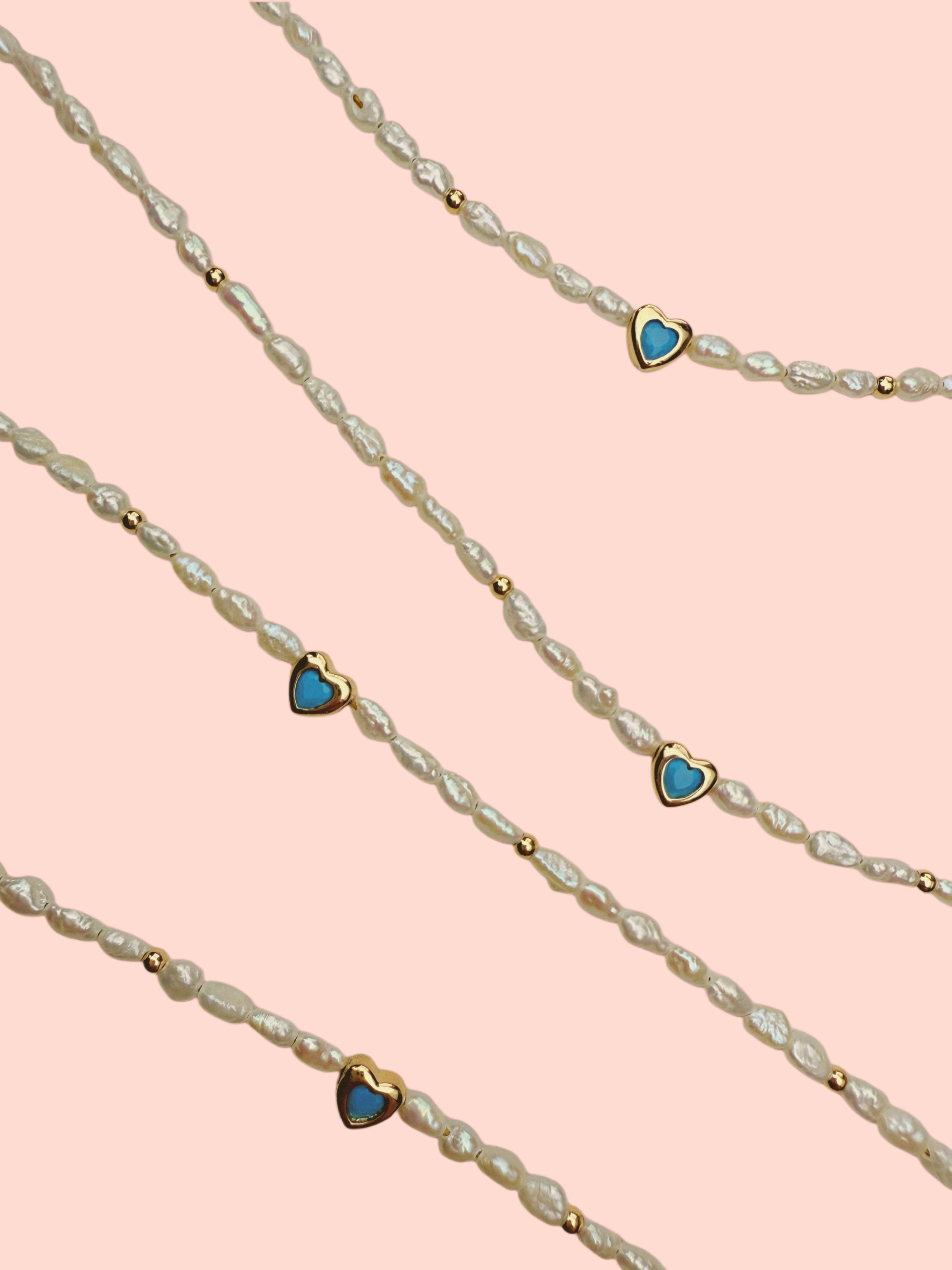 მარგალიტის ყელსაბამი - Blue hart