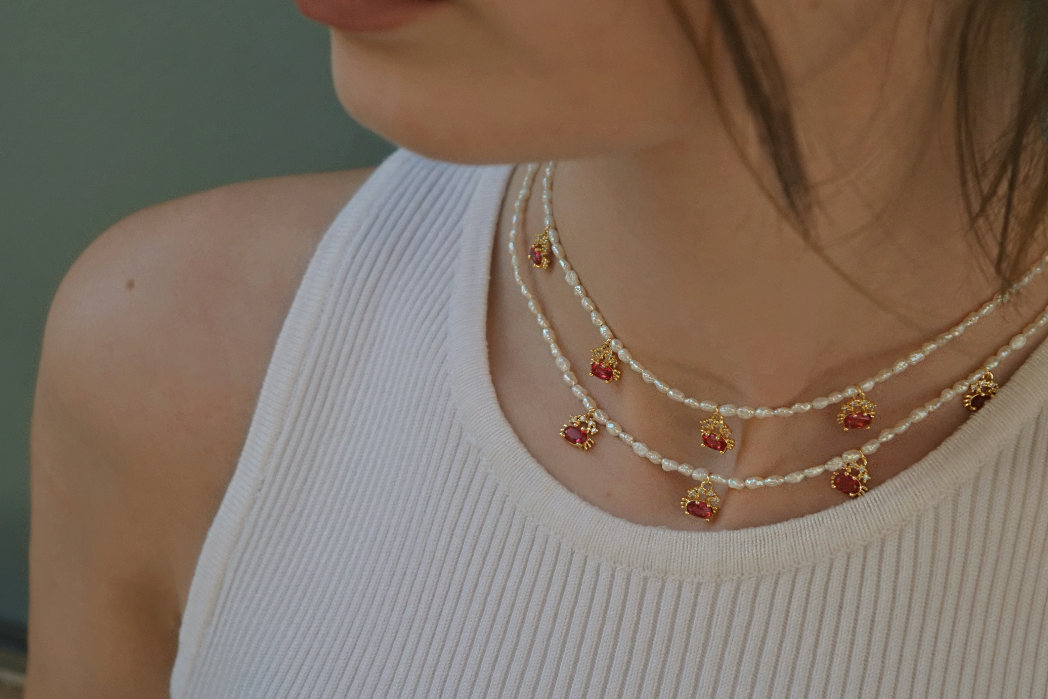 ნატურალური მარგალიტის ყელსაბამი