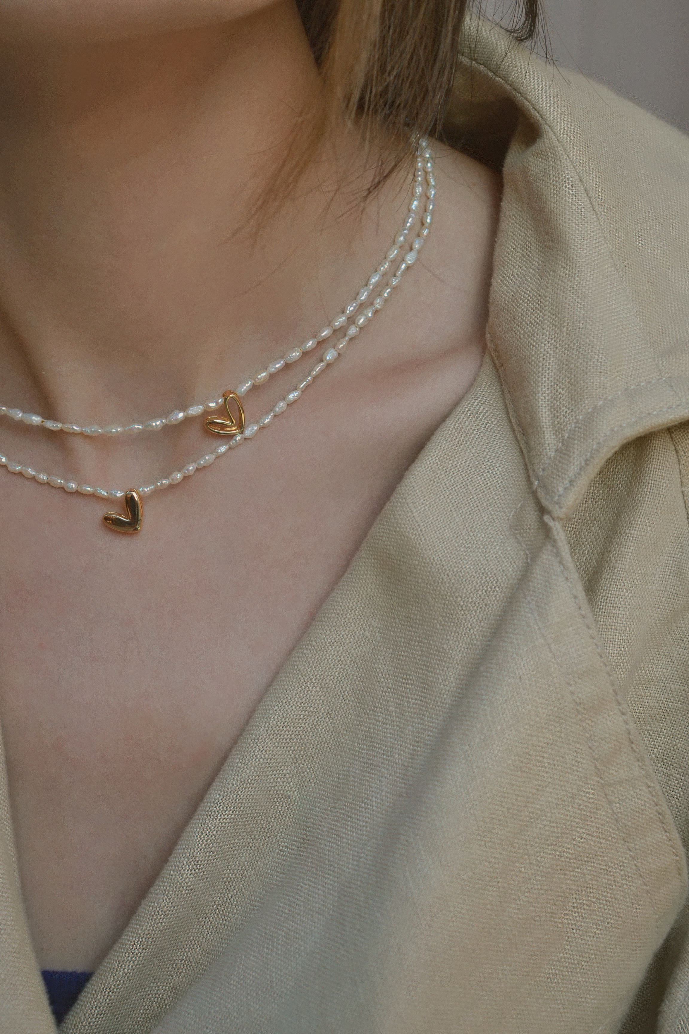 მარგალიტის ყელსაბამი გულით