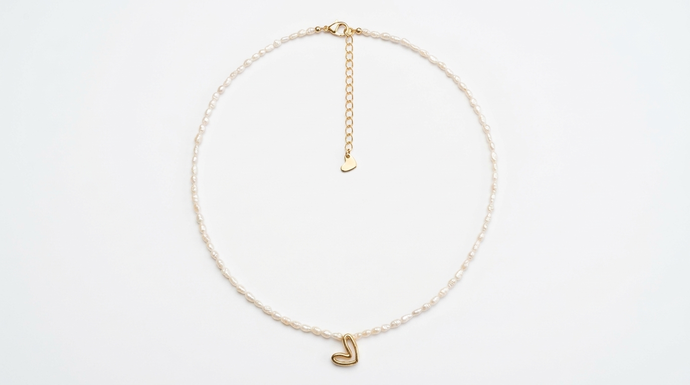 მარგალიტის ყელსაბამი გულით